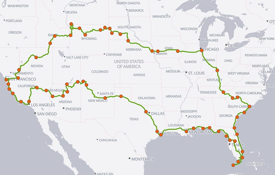 rv travel map of usa